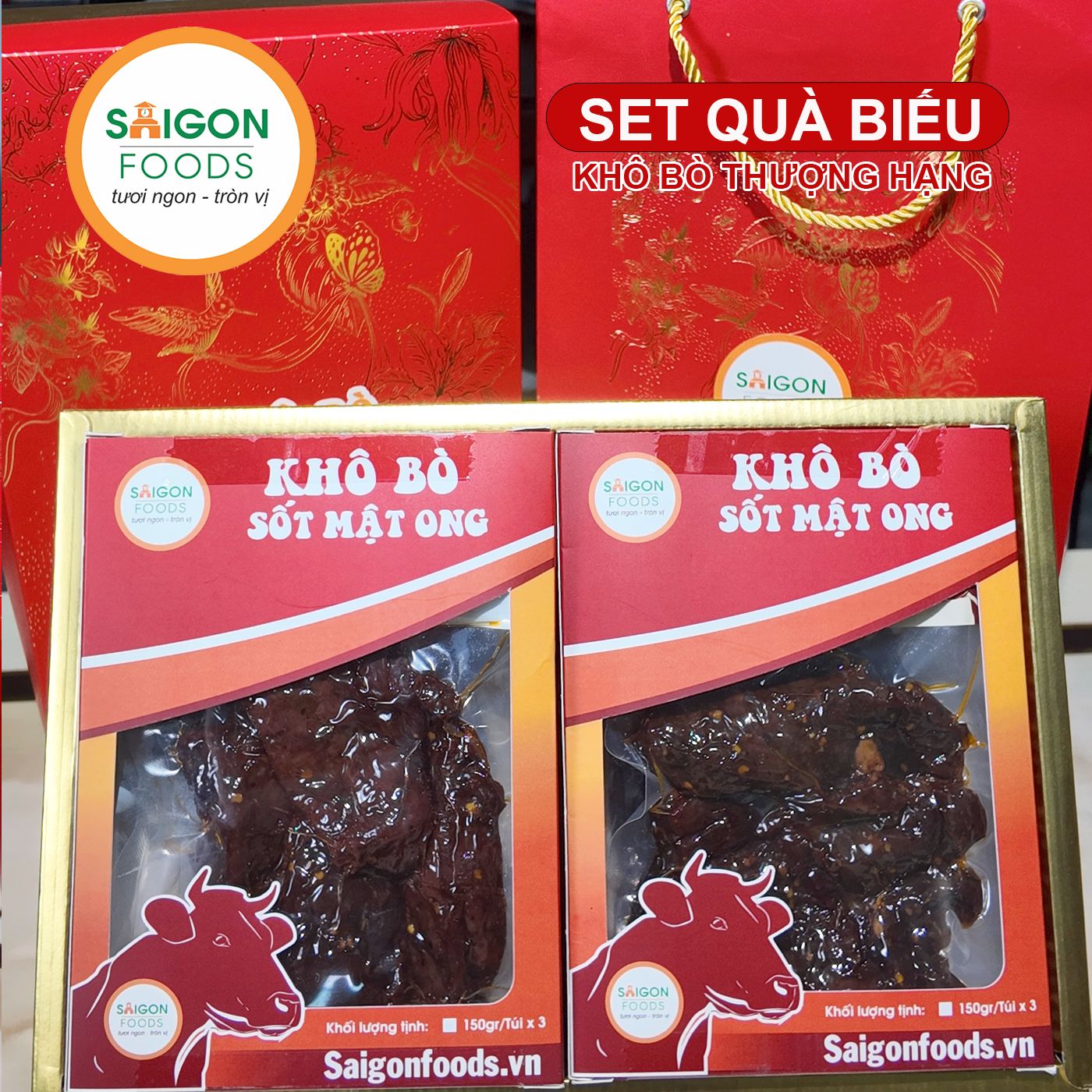  Set quà biếu - Khô bò mật on g thượng hạng - (Giao hàng toàn quốc) 