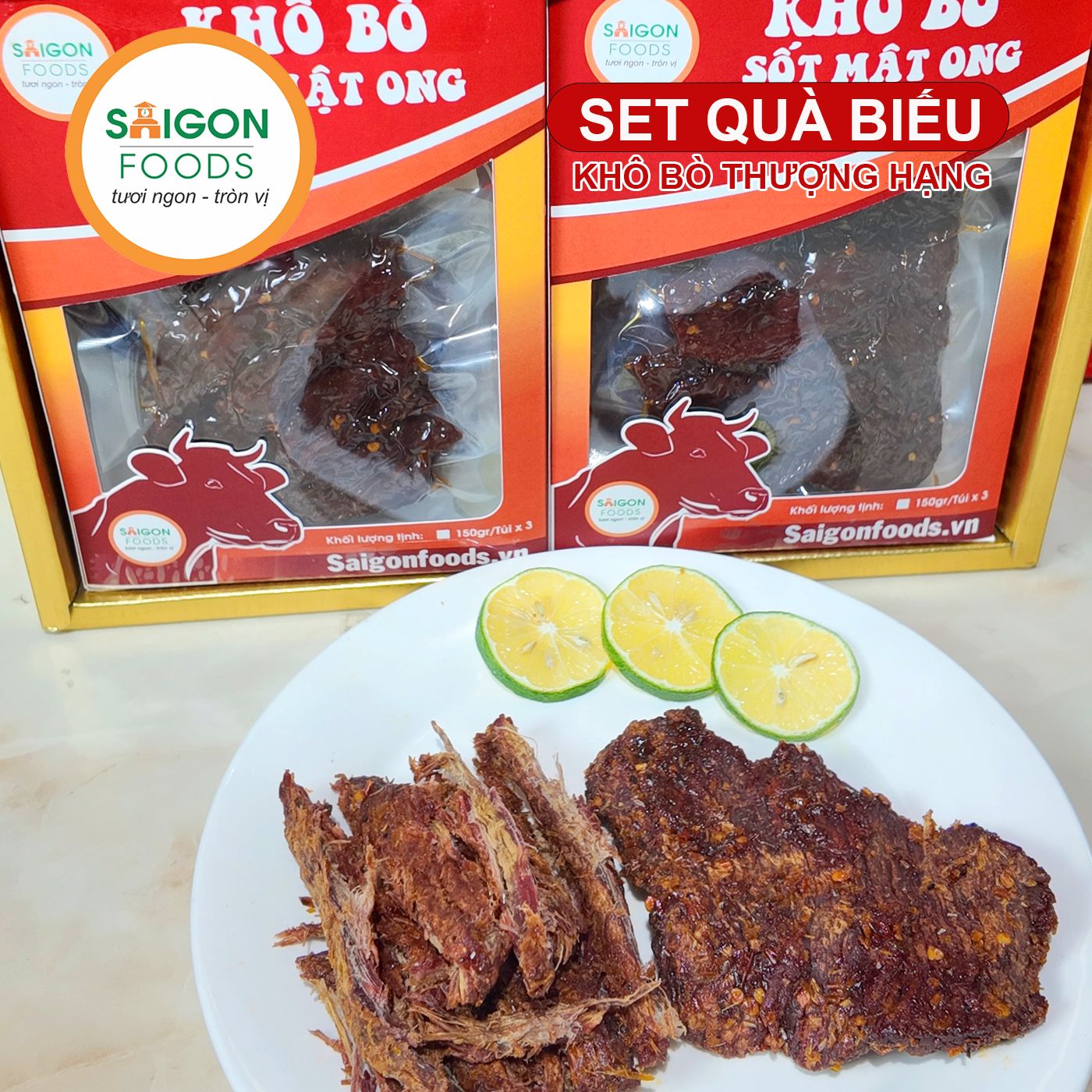  Set quà biếu - Khô bò mật on g thượng hạng - (Giao hàng toàn quốc) 