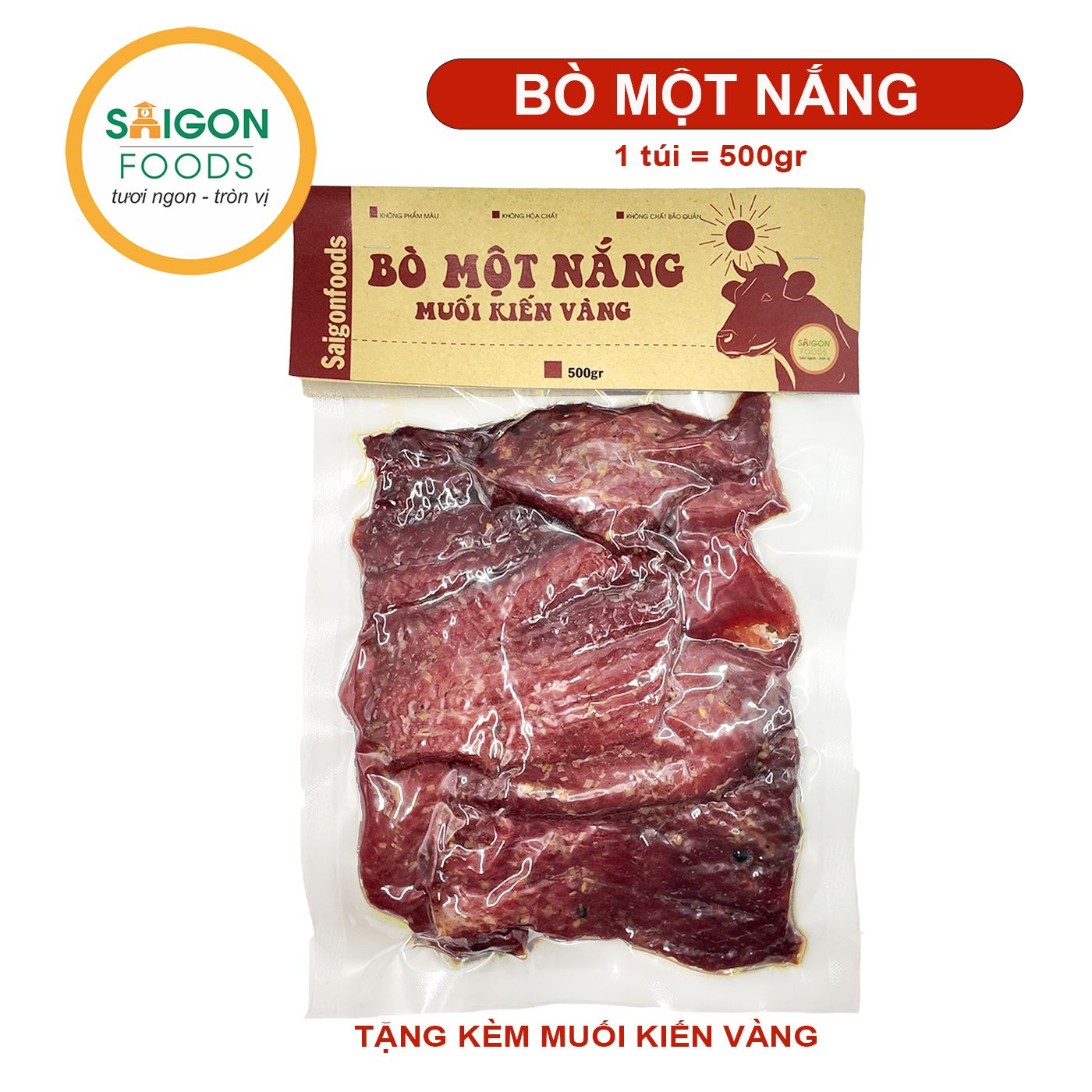  Thịt Khô Bò một nắng (Sỉ & Lẻ) - Tặng kèm muối kiến vàng - [Giao hàng toàn quốc] 