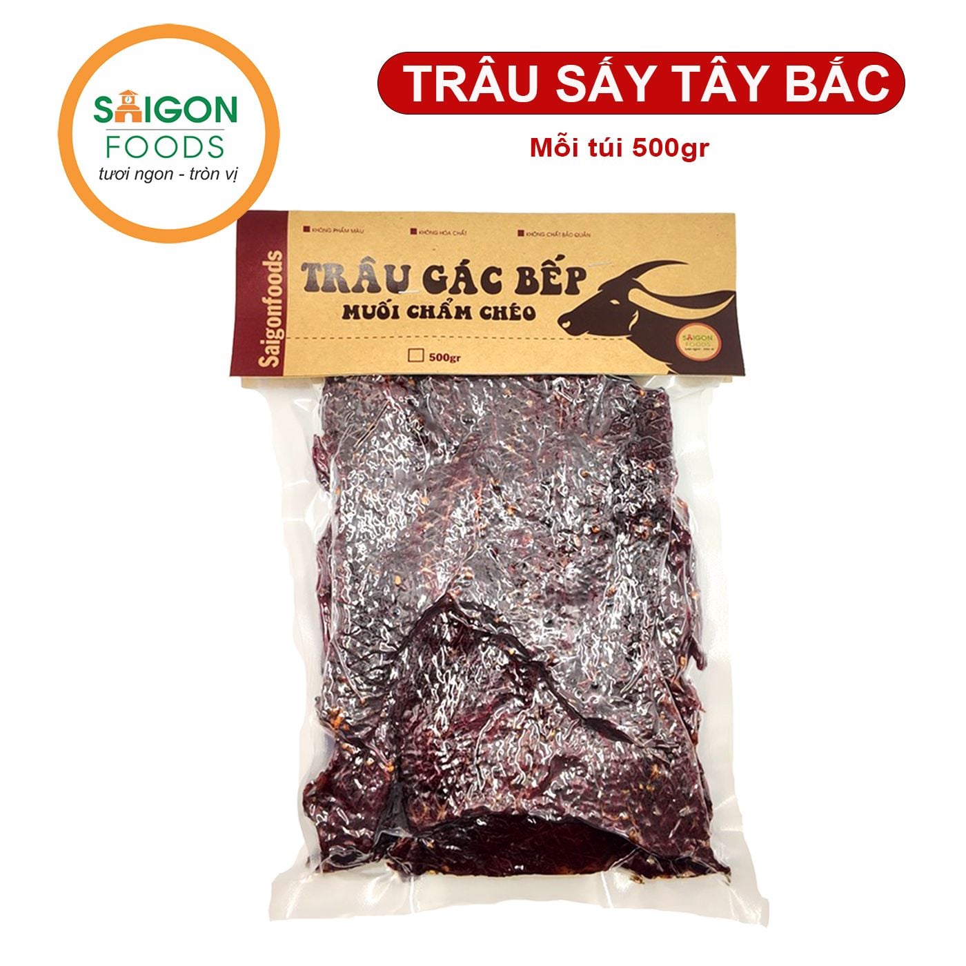  Thịt Khô Trâu gác bếp (Trâu sấy Tây Bắc) (Sỉ & Lẻ) - tặng kèm chẩm chéo - [Giao hàng toàn quốc] 