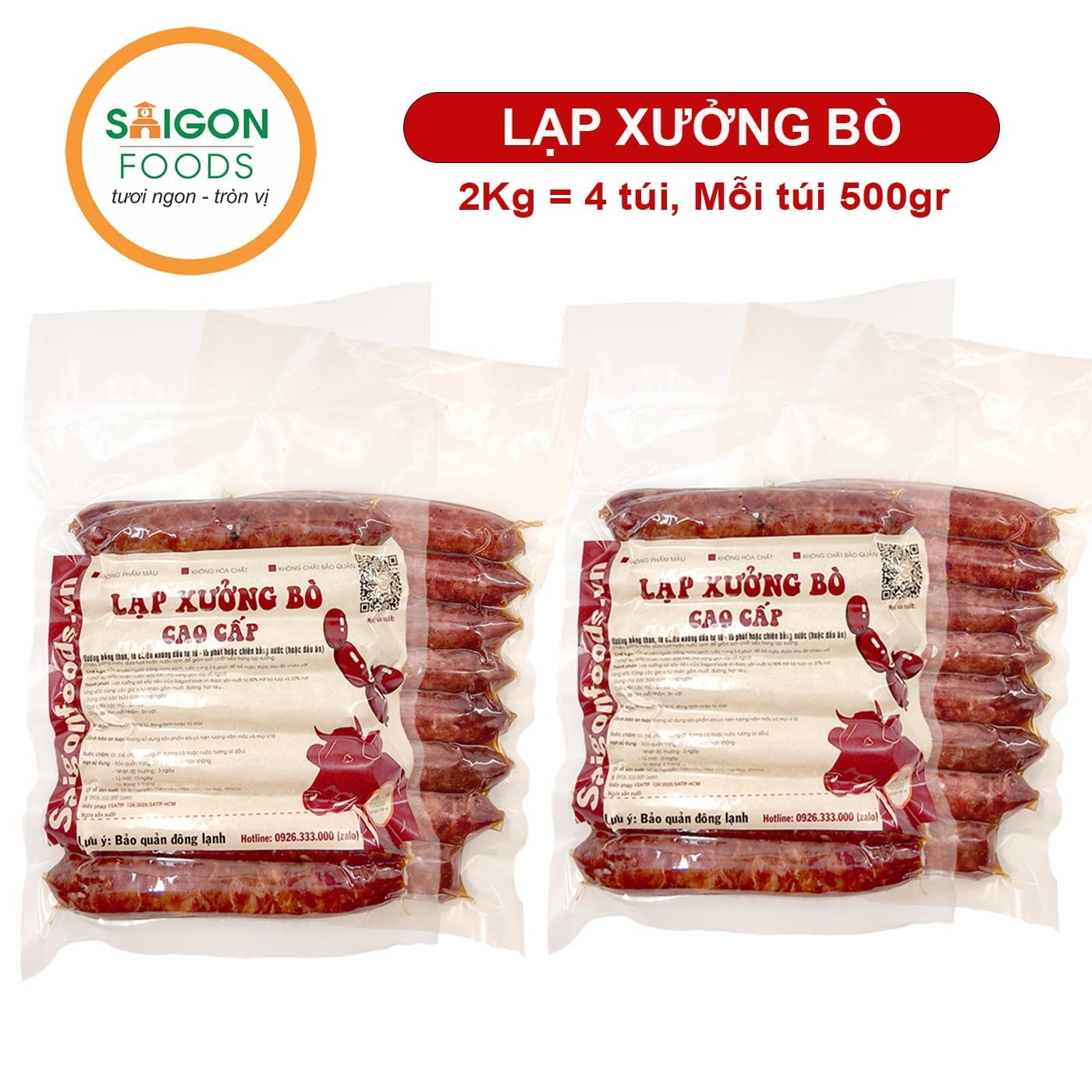  Lạp xưởng bò sấy dẻo. 