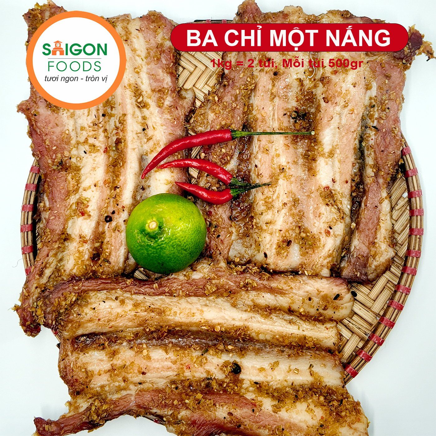  Ba chỉ heo rút sườn một nắng - [Giao hàng toàn quốc] 