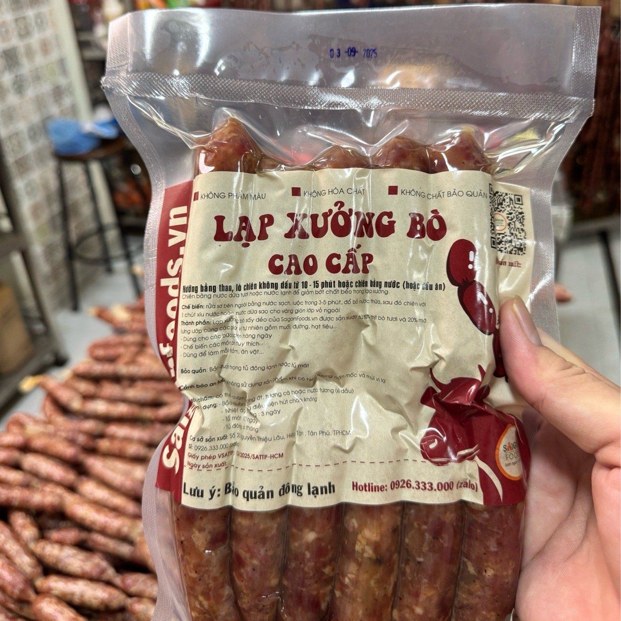  .Lạp xưởng bò cao cấp Saigon Foods (Sỉ & Lẻ) - [Giao hàng toàn quốc] 