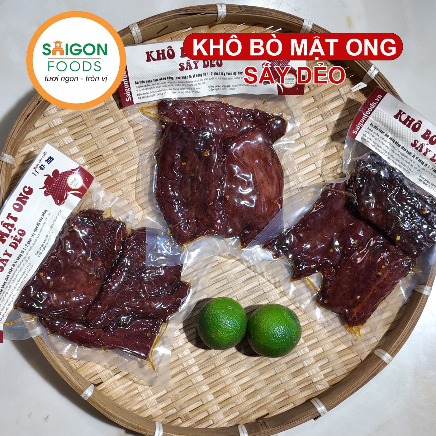  Khô bò mật ong sấy dẻo ăn liền 