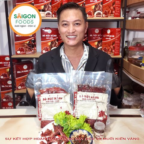  Thịt Khô Bò một nắng (Sỉ & Lẻ) - Tặng kèm muối kiến vàng - [Giao hàng toàn quốc] 