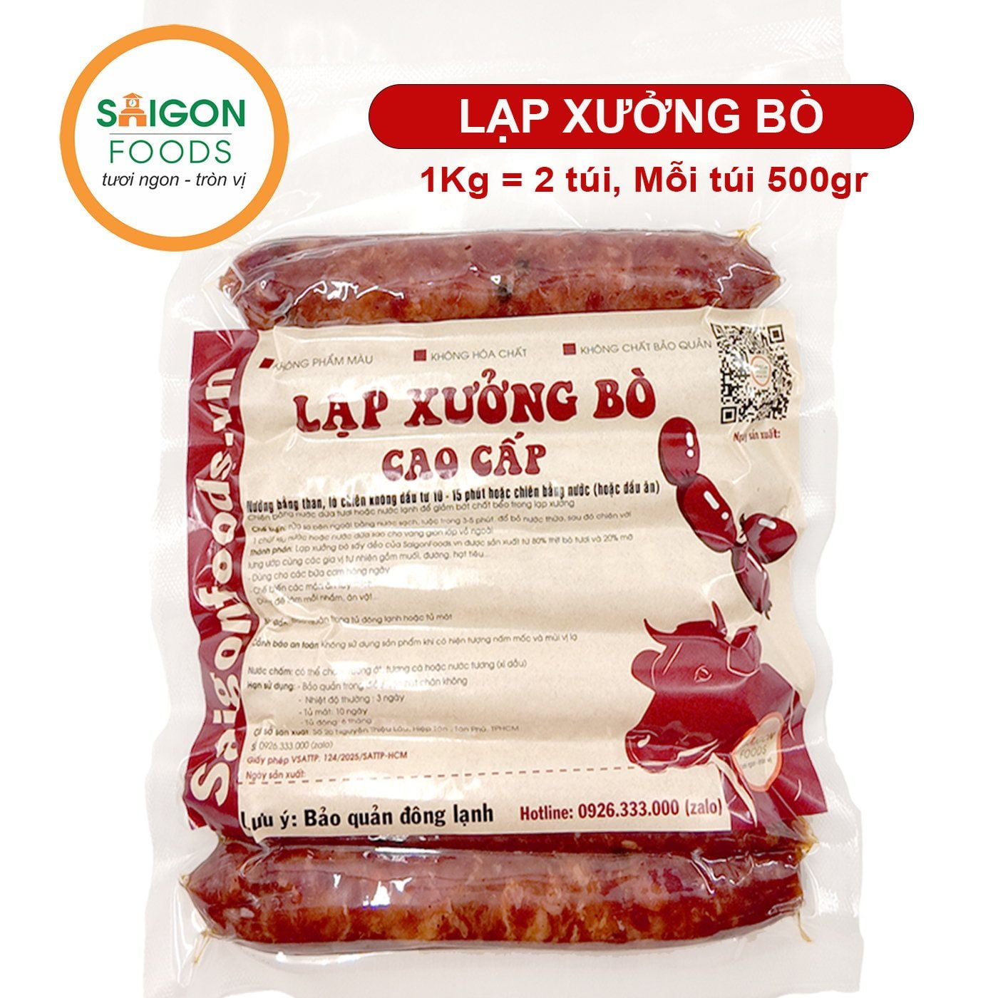  .Lạp xưởng bò cao cấp Saigon Foods 