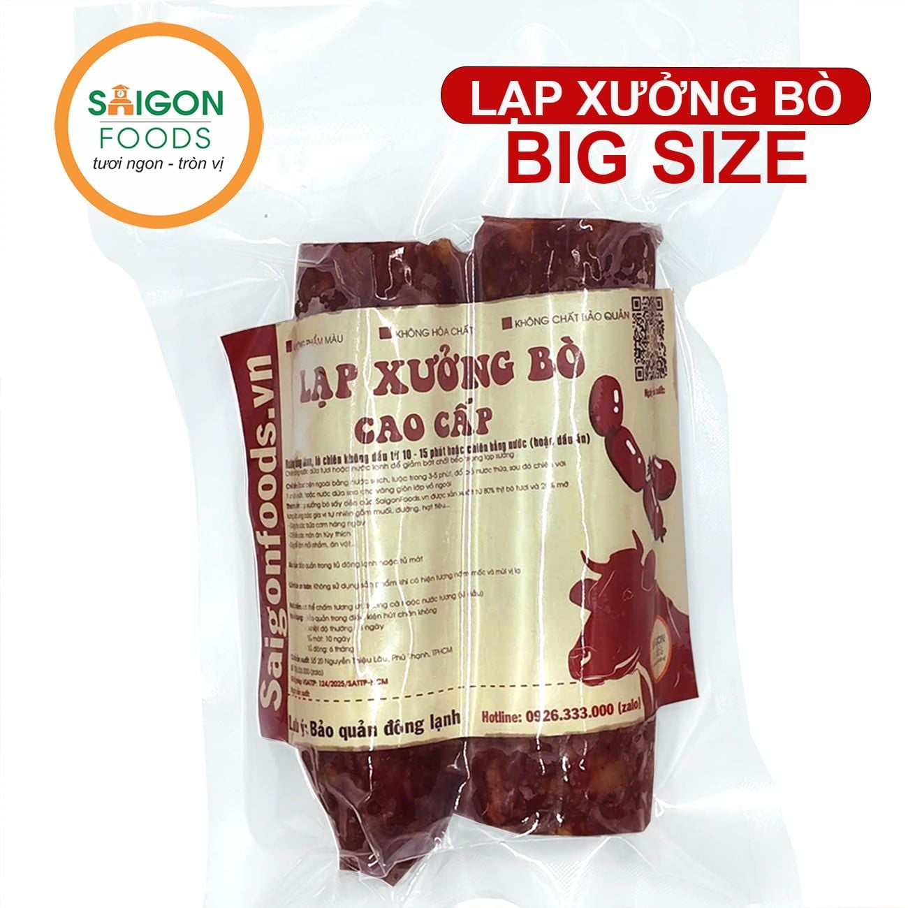  .Lạp xưởng bò big size Saigon Foods 