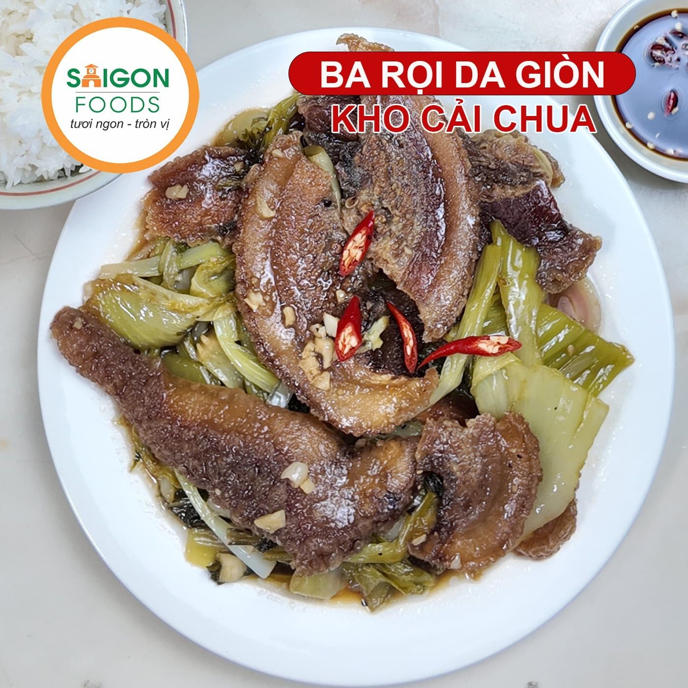  Ba rọi da giòn - Sốt 4 vị 