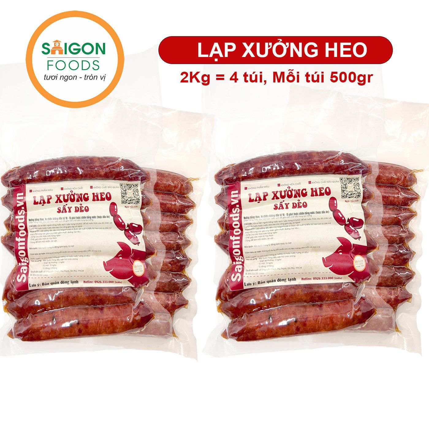  .Lạp xưởng heo sấy dẻo Saigon Foods (Sỉ & Lẻ) - [Giao hàng toàn quốc] 
