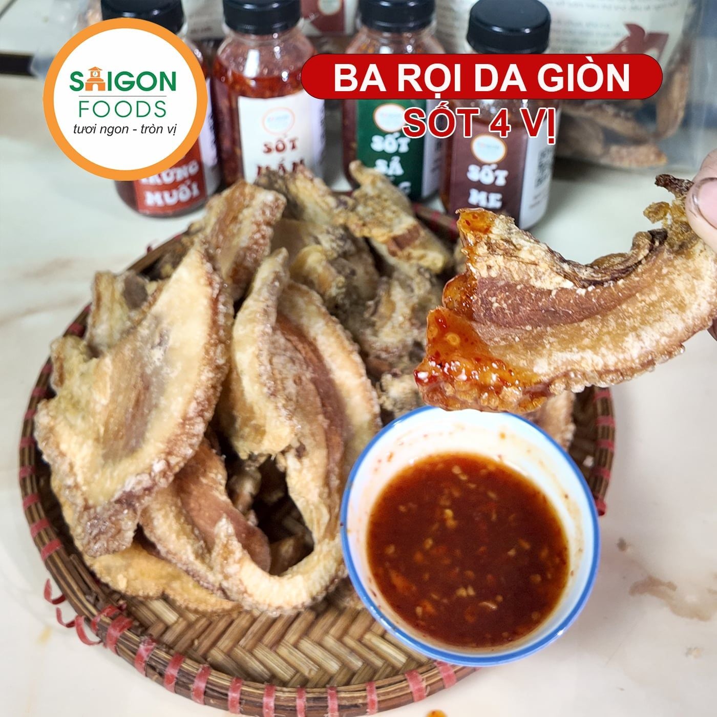  Ba rọi da giòn - Sốt 4 vị 