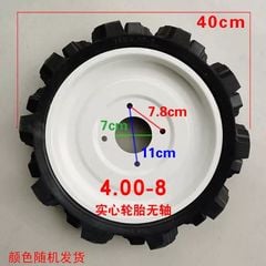 Bánh xe đặc 400-8 vành trắng