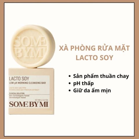 Some By Mi Xà phòng rửa mặt đậu nành LACTO SOY low pH morning cleansing bar 90g