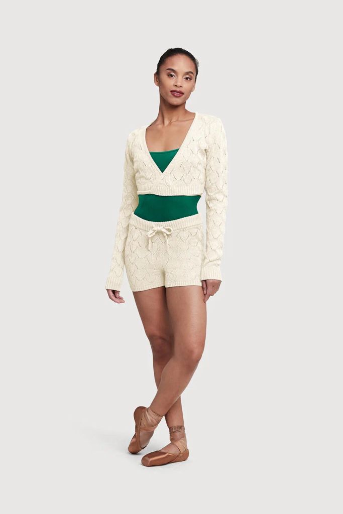 Bloch Nola Diamond Knit Womens Wrap Top