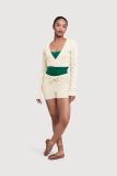 Bloch Nola Diamond Knit Womens Wrap Top