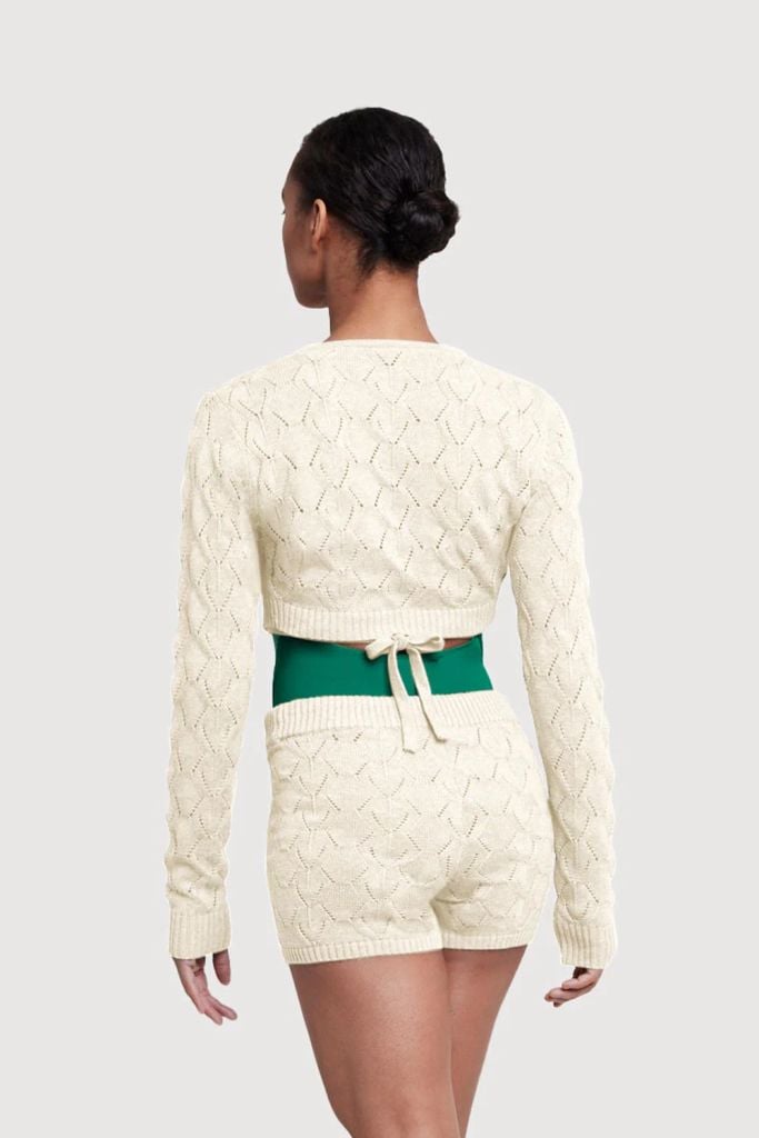 Bloch Nola Diamond Knit Womens Wrap Top