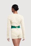 Bloch Nola Diamond Knit Womens Wrap Top