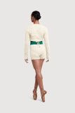 Bloch Nola Diamond Knit Womens Wrap Top