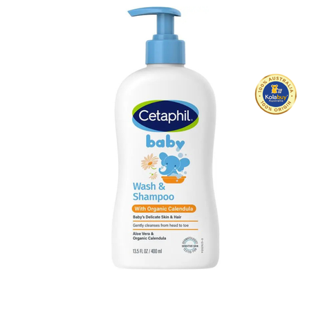 Sữa tắm Cetaphil baby wash & shampoo with organic calendula 400ml