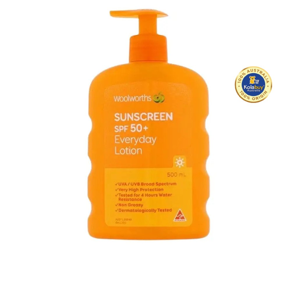 Kem chống nắng Woolworths Sunscreen Spf 50+ 500ml