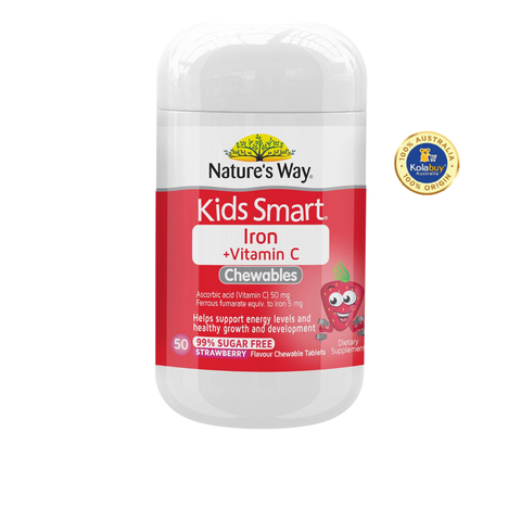 Nature's Way Kids Smart Iron Vitamin C Chewable 50 Tablets