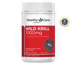 Dầu nhuyễn thể  Healthy Care Wild Krill Oil 1000mg 60 Soft Capsules