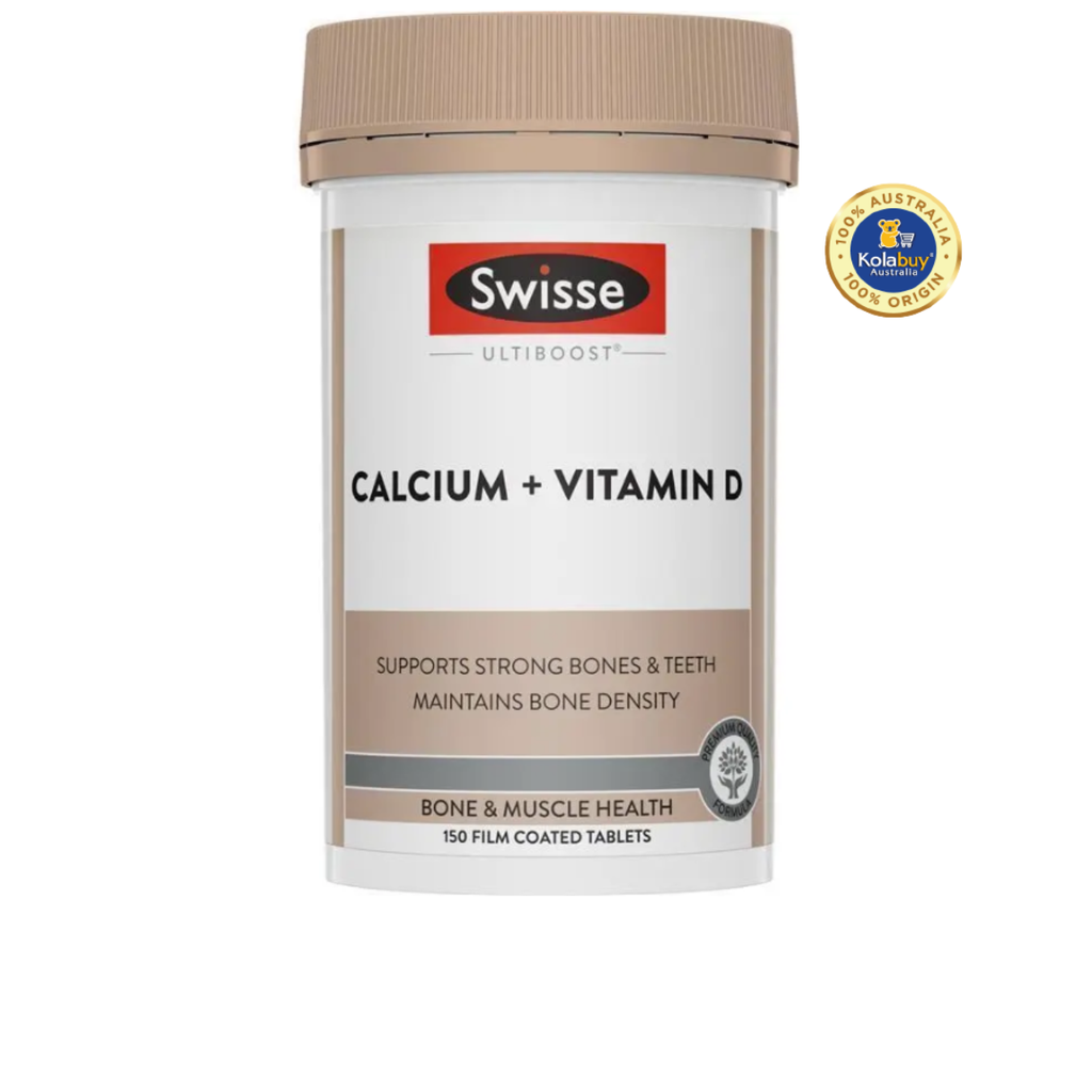 Viên uống chống loãng xương bổ sung Canxi Swisse Ultiboost Calcium + Vitamin D 150 Viên