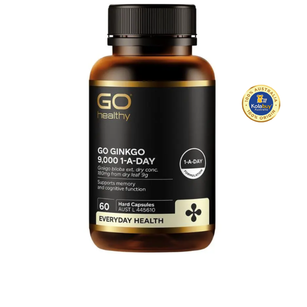 Viên uống bổ não GO Healthy Ginkgo 9000 1-A-DAY 60 Viên