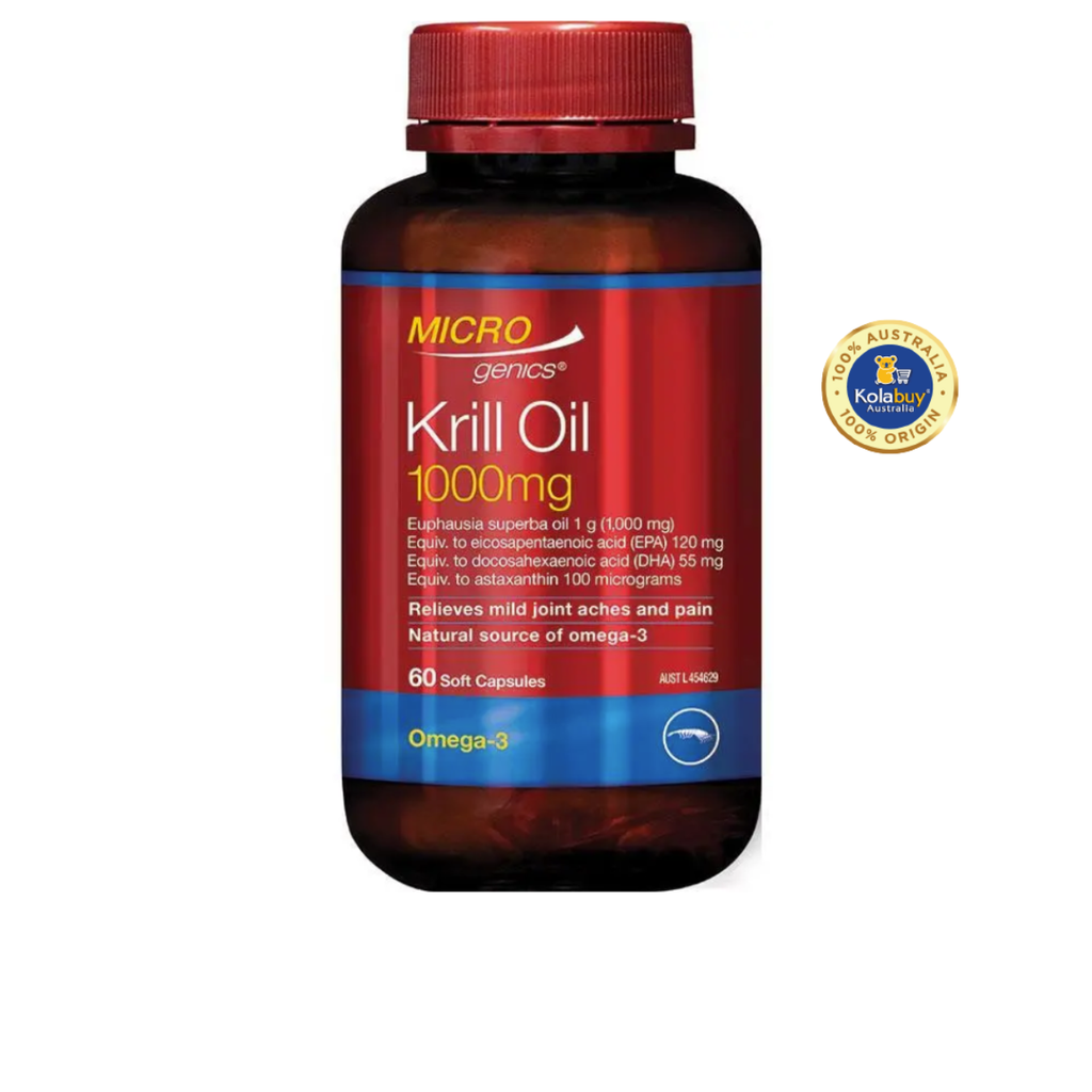 Viên uống dầu nhuyễn thể Microgenics Krill Oil 1000mg 60 viên