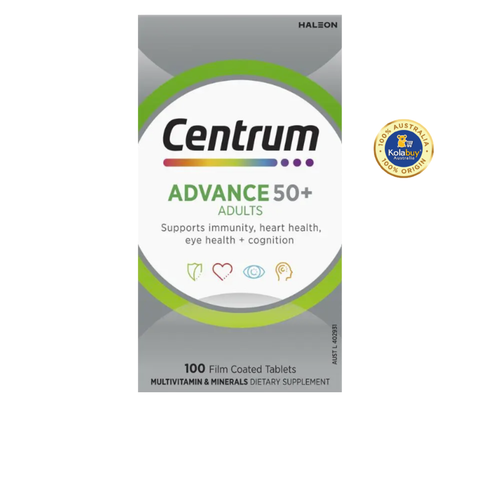 Viên uống Vitamin tổng hợp cho người trên 50 tuổi Centrum Advance 50+ 100 viên