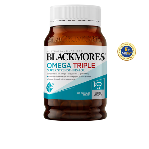 Viên uống bổ sung dầu cá Blackmores Omega Triple Super Strength Fish Oil 150 viên