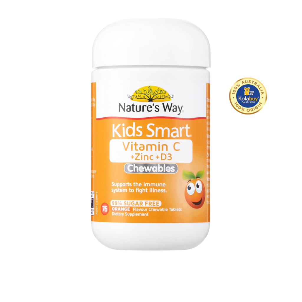 Kẹo dẻo Nature's Way Vitamin C + Zinc + D3 Kids Smart 75 viên