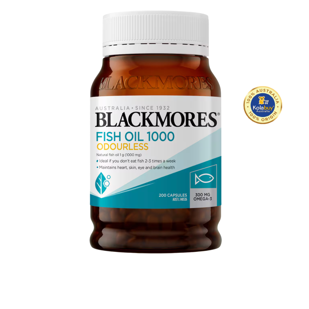 Viên dầu cá không mùi Blackmores Odourless Fish Oil 1000mg 200 viên
