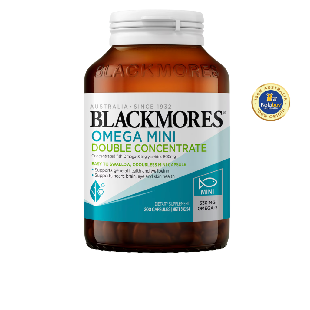 Viên uống bổ sung dầu cá Blackmores Omega Mini Double Concentrate 200 viên