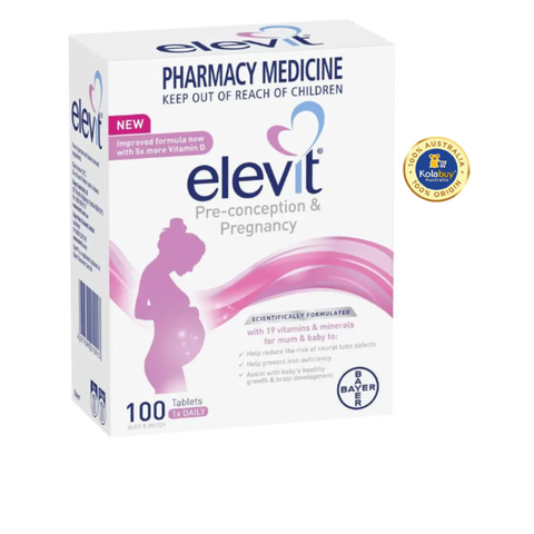 Viên uống bổ sung Vitamin tổng hợp Elevit bầu Úc Pre-conception and Pregnancy 100 viên
