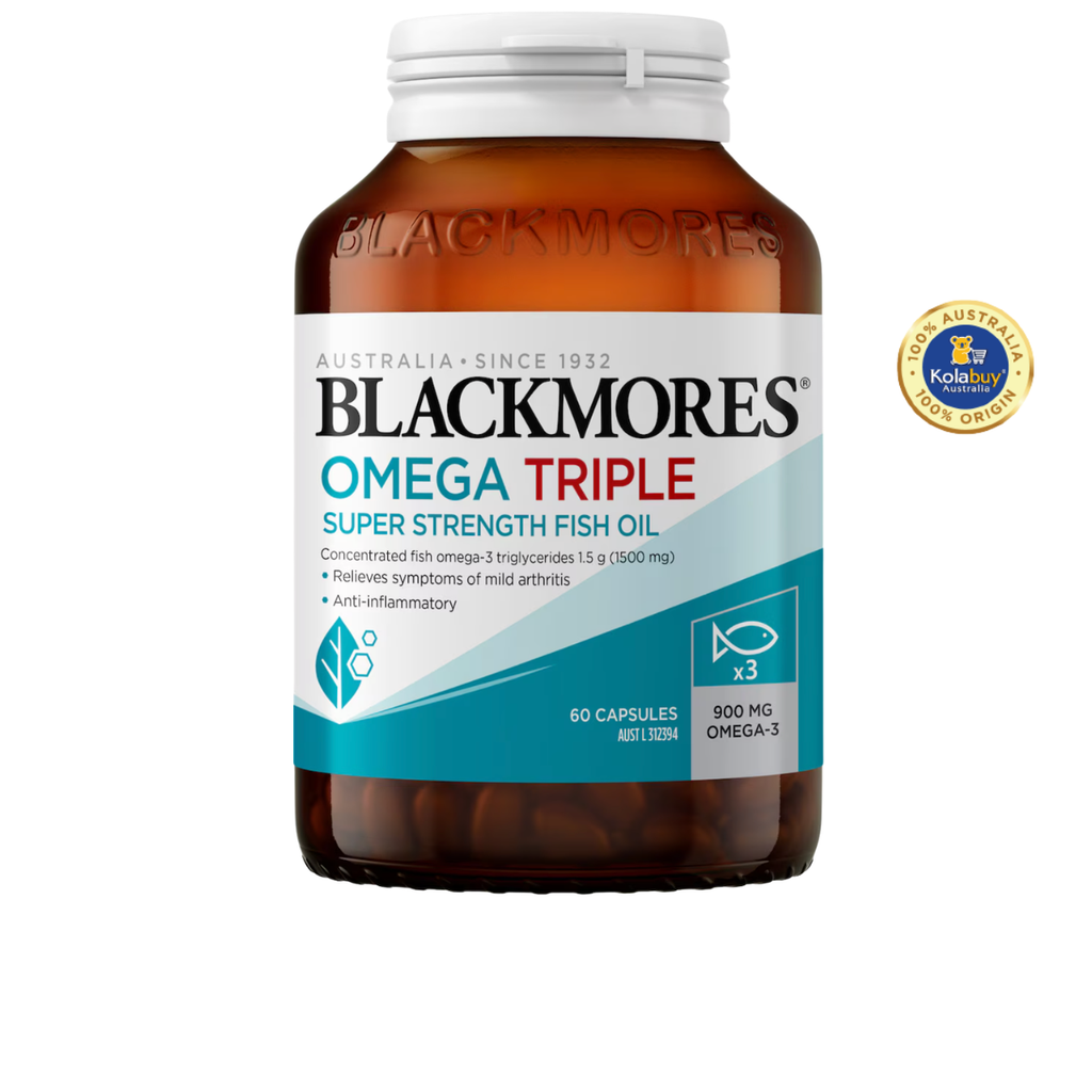 Viên uống bổ sung dầu cá Blackmores Omega Triple Super Strength Fish Oil 60 viên