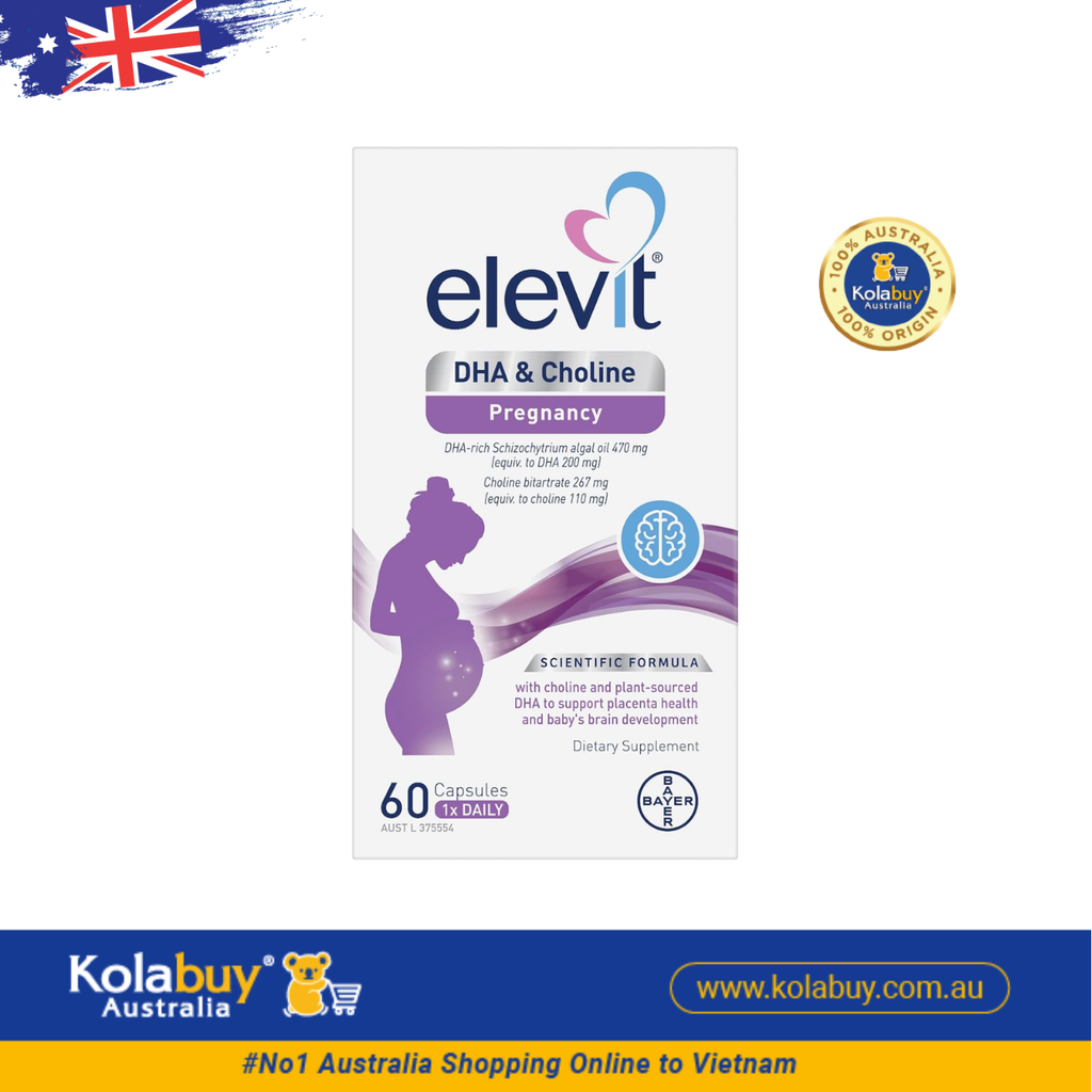 Viên uống Bổ sung DHA & Choline cho bà bầu Elevit DHA & Choline Pregnancy 60 viên