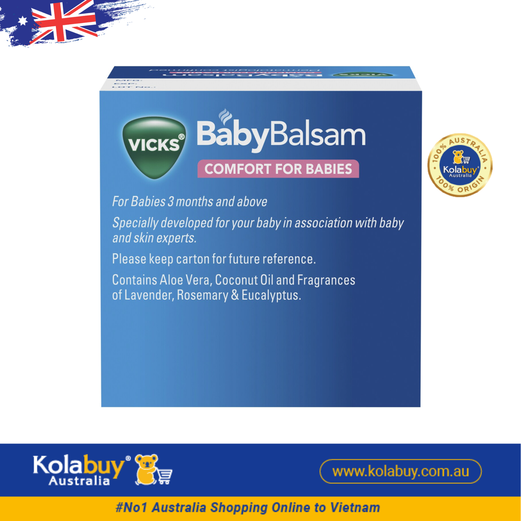 Dầu bôi ấm ngực Vicks Baby Balsam Decongestant Chest Rub 50g
