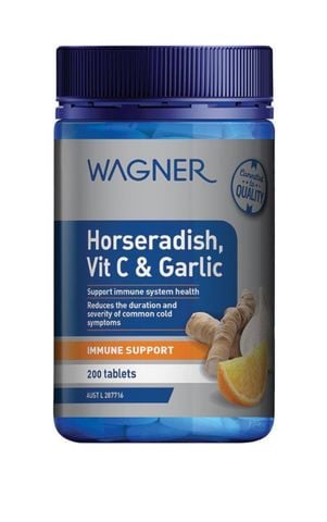 Wagner Horseradish Vitamin C & Garlic 200 Tablets