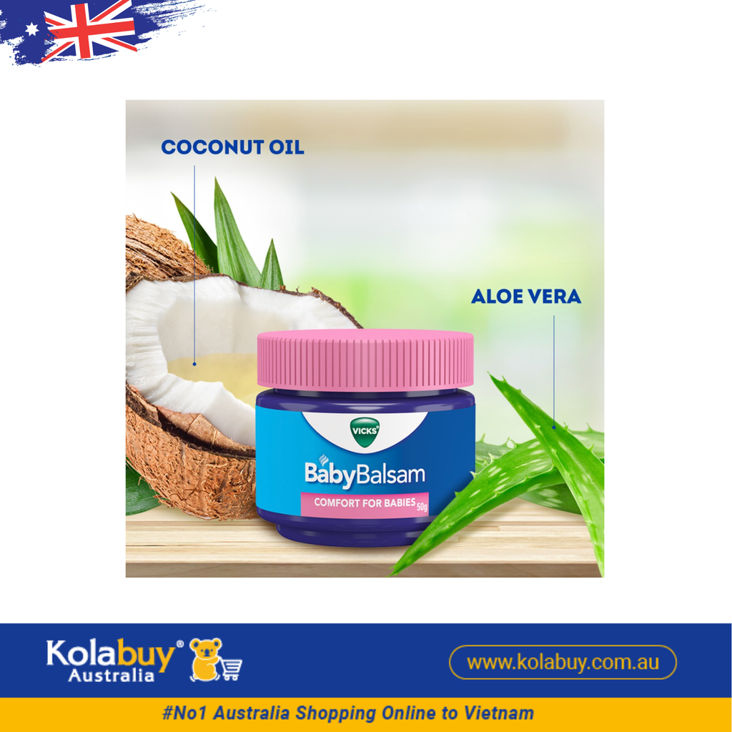 Dầu bôi ấm ngực Vicks Baby Balsam Decongestant Chest Rub 50g