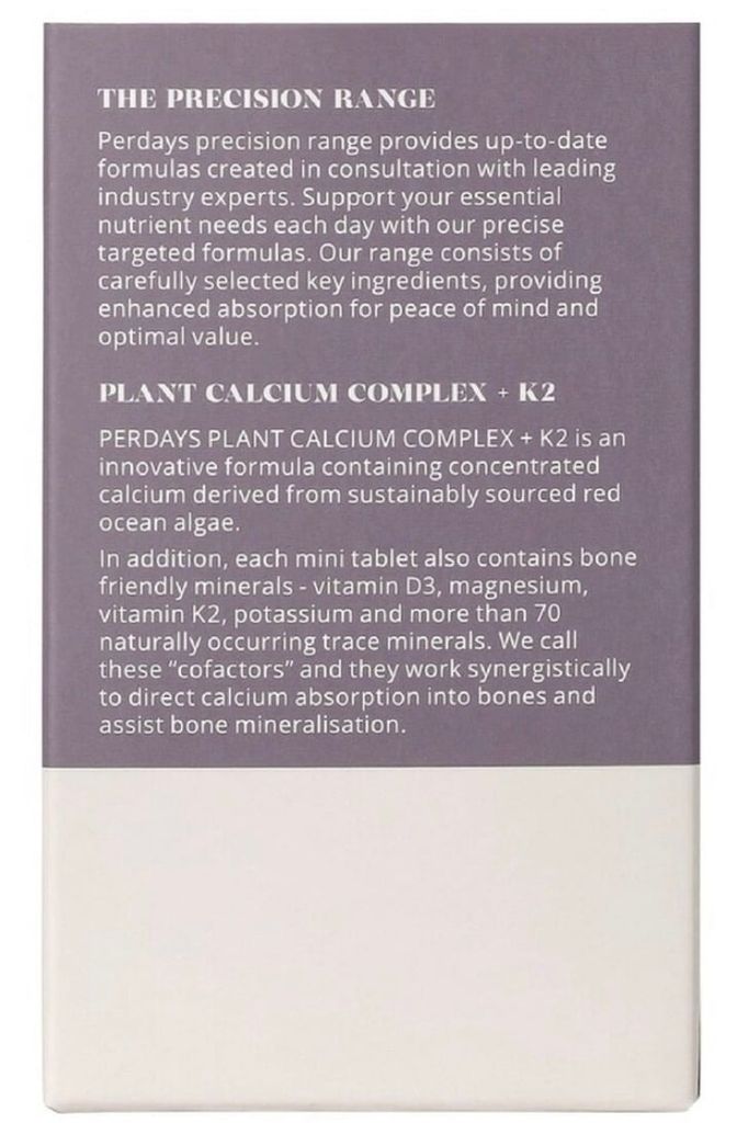 Perdays Plant Calcium Complex + K2 60 Tablets