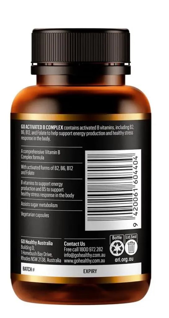 GO Healthy Activated B Complex 60 Hard Capsules