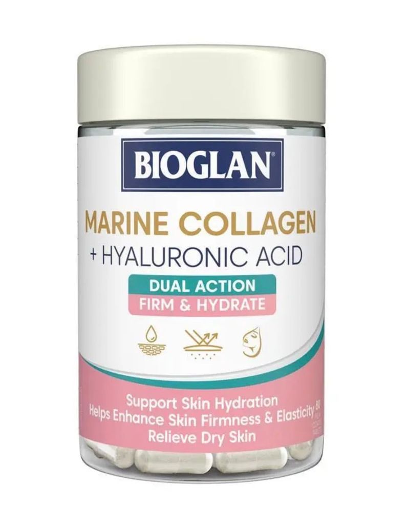 Bioglan Marine Collagen + Hyaluronic Acid 80 Tablets