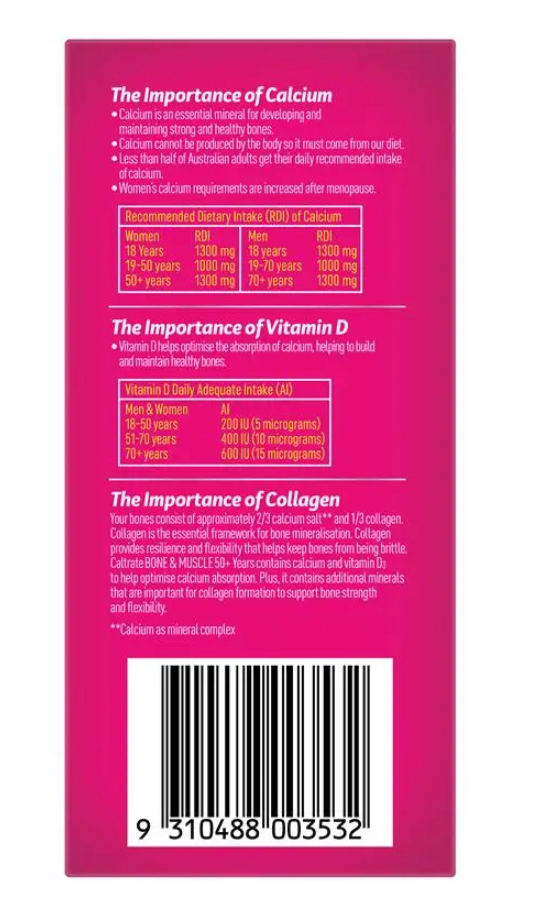 Caltrate Bone & Muscle 50+ 100 Tablets