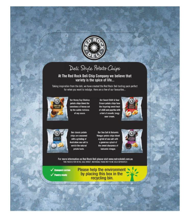 Red Rock Deli Potato Chips Lunchbox Snacks Multipack Assorted 10 Pack - 280g