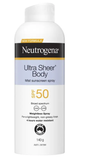 Neutrogena Ultra Sheer Body Mist Sunscreen SPF 50 140g