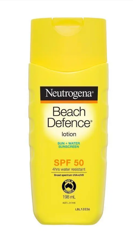 Neutrogena Beach Defence Sun + Water Sunscreen Lotion SPF 50 198mL
