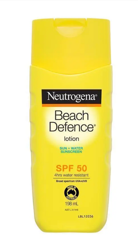 Neutrogena Beach Defence Sun + Water Sunscreen Lotion SPF 50 198mL