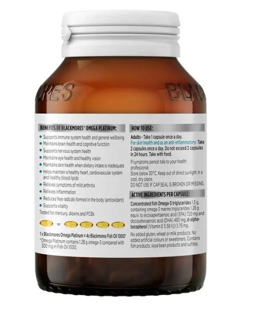 Blackmores Omega Platinum 50 Capsules