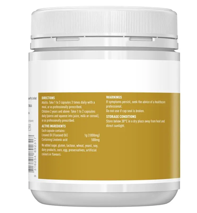 Healthy Care Super Flaxseed Oil 1000mg 200 Capsules