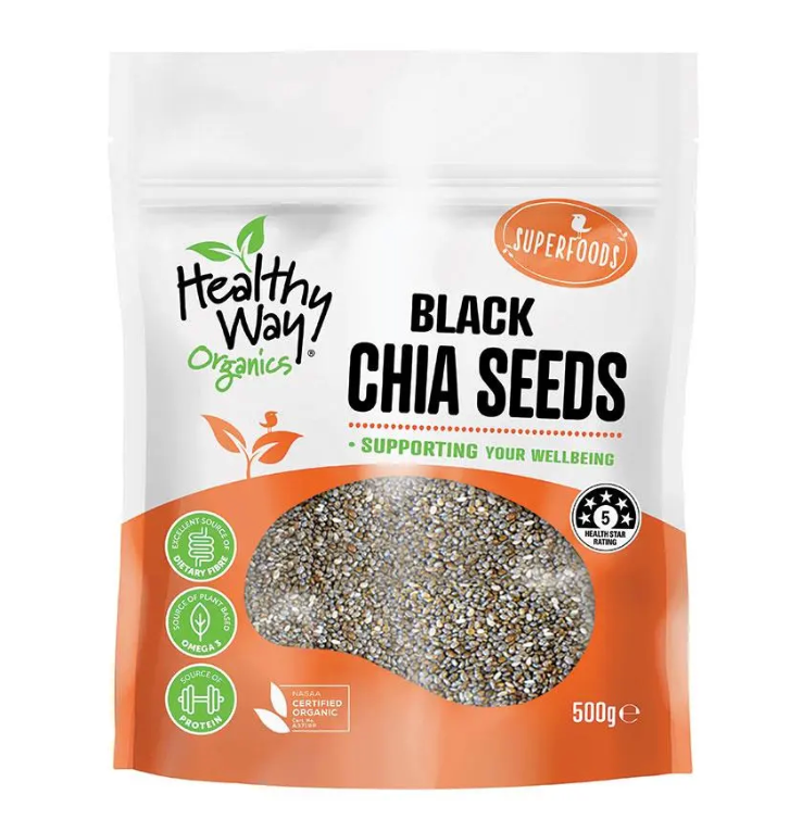 Hạt chia organic Healthy Way Organic Black Chia 500g